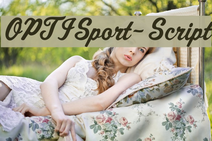 OPTISport-Script Font examples