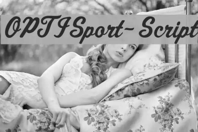 OPTISport-Script Schriftart examples