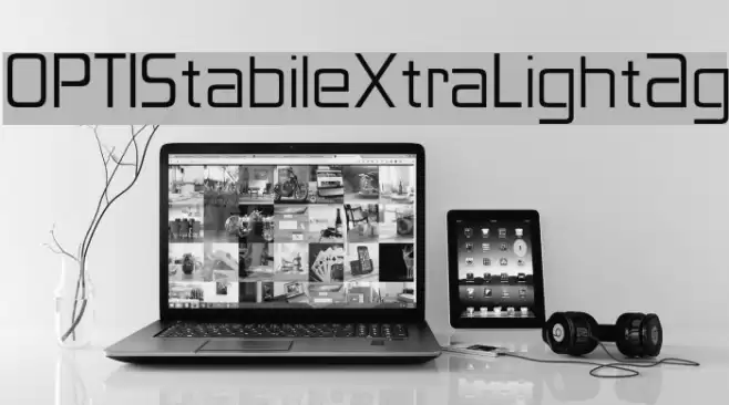 OPTIStabileXtraLightAg Font examples