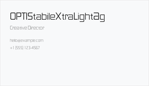 OPTIStabileXtraLightAg Business Card