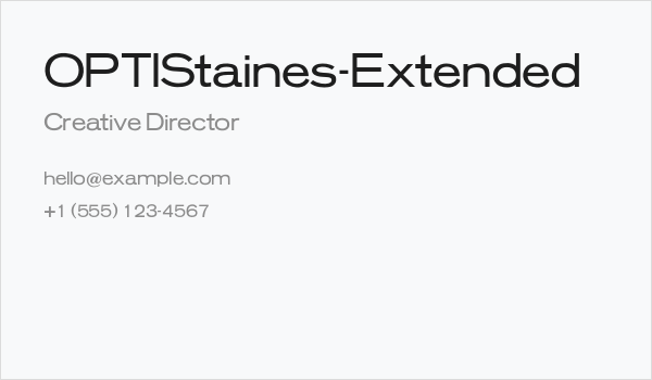 OPTIStaines-Extended Business Card