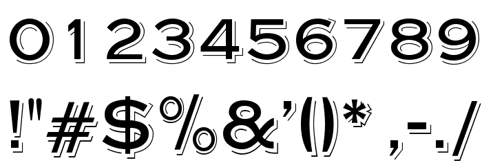 OPTISteelplateGothic-Shade Font OTHER CHARS