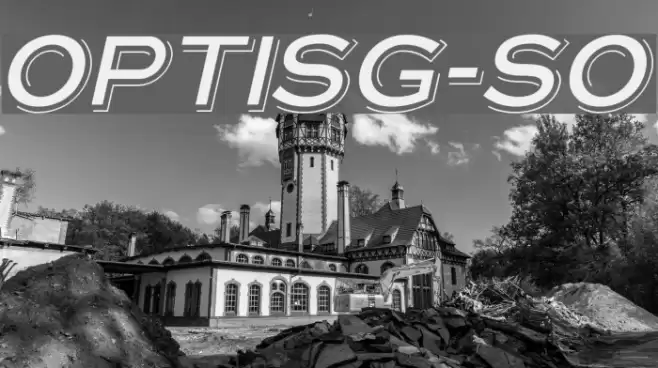 OPTISteelplateGothic-ShadeObl Fonte examples