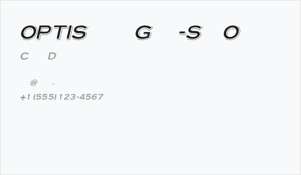 OPTISteelplateGothic-ShadeObl Business Card