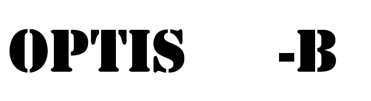 OPTIStencil-Bold Font