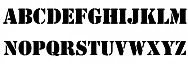 OPTIStencil-Bold Fuentes MAYÚSCULAS