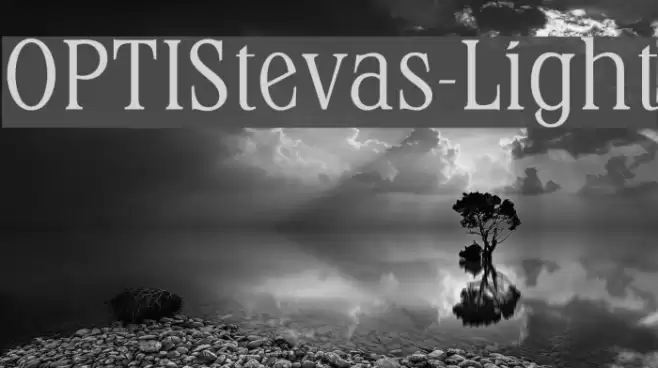 OPTIStevas-Light Font examples