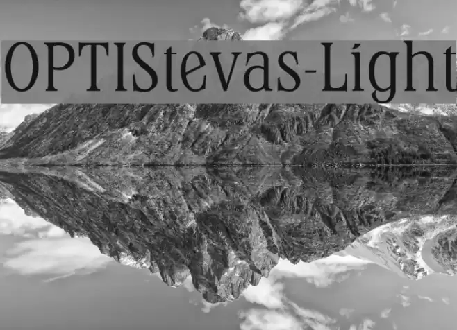OPTIStevas-Light Font examples