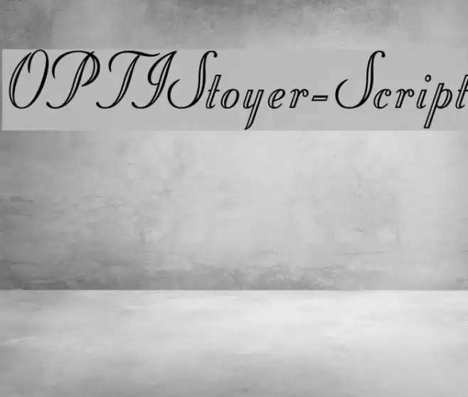 OPTIStoyer-Script Font examples