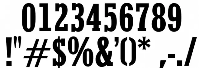 OPTIStymie-BoldCondensed Font OTHER CHARS