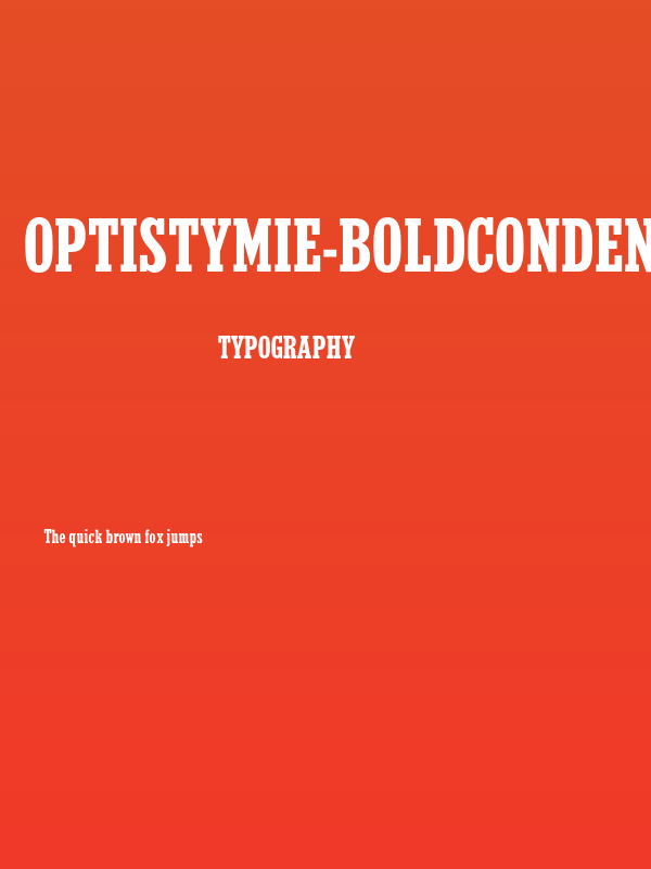 OPTIStymie-BoldCondensed Poster