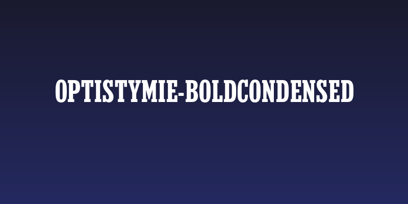 OPTIStymie-BoldCondensed Social Header