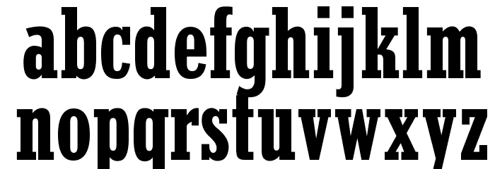 OPTIStymie-BoldCondensed Font LOWERCASE