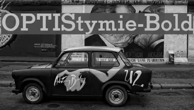OPTIStymie-Bold Fonte examples