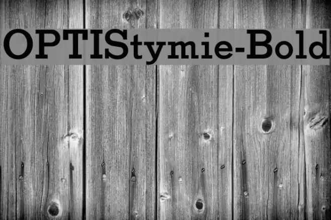 OPTIStymie-Bold Fonte examples