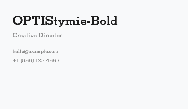 OPTIStymie-Bold Business Card