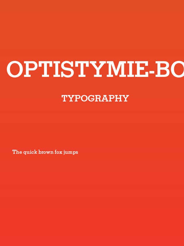 OPTIStymie-Bold Poster