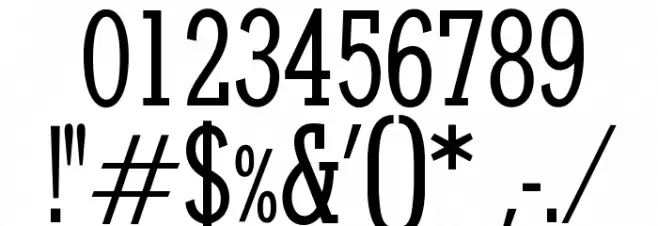 OPTIStymie-MediumCond Font OTHER CHARS