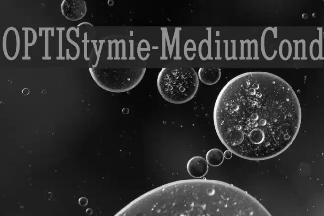OPTIStymie-MediumCond Font examples