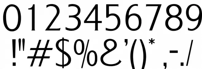 OPTISusan Font OTHER CHARS