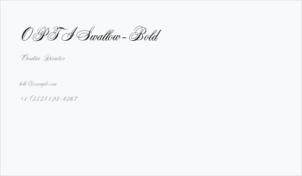 OPTISwallow-Bold Business Card