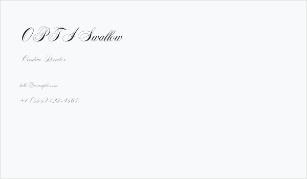 OPTISwallow Business Card