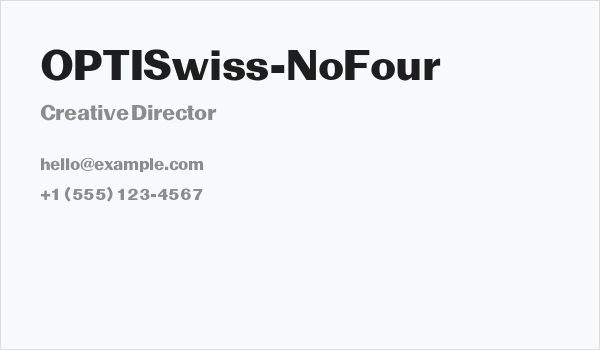 OPTISwiss-NoFour Business Card