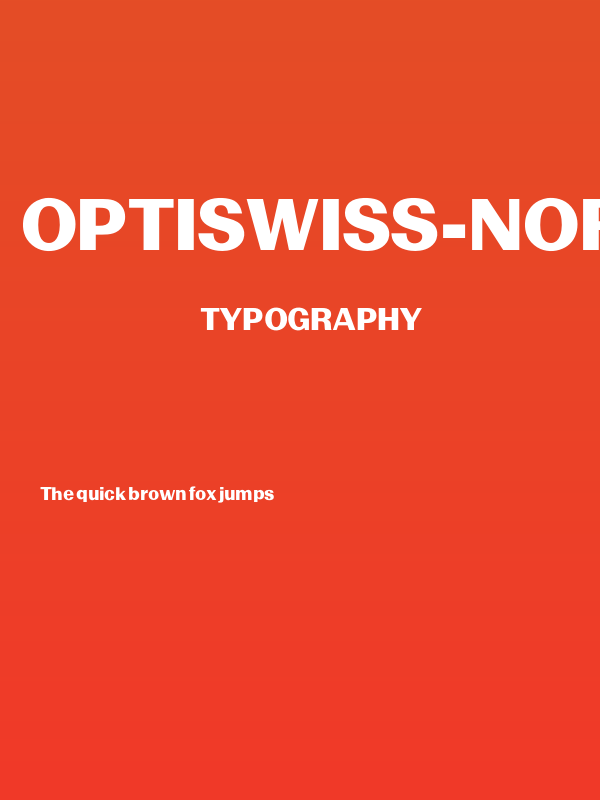 OPTISwiss-NoFour Poster