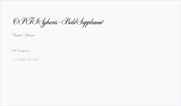 OPTISybaris-BoldSupplement Business Card