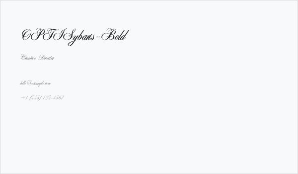 OPTISybaris-Bold Business Card