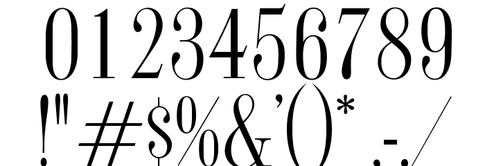 OPTISyracuse Font OTHER CHARS