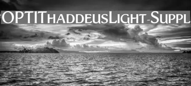 OPTIThaddeusLight-Suppl Font examples
