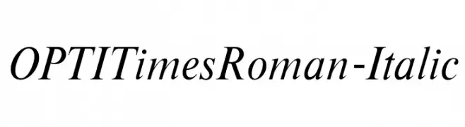 OPTITimesRoman-Italic  font caratteri gratis
