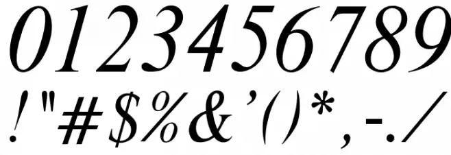 OPTITimesRoman-Italic Font OTHER CHARS