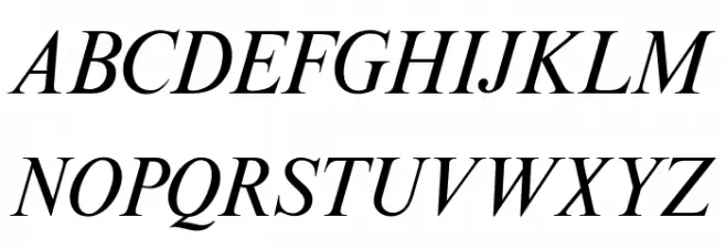 OPTITimesRoman-Italic फ़ॉन्ट अपरकेस