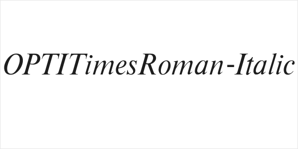 OPTITimesRoman-Italic Logo