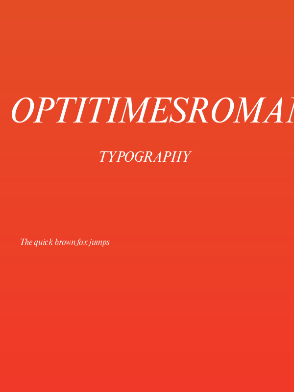 OPTITimesRoman-Italic Poster
