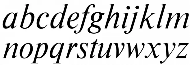 OPTITimesRoman-Italic फ़ॉन्ट लोअरकेस