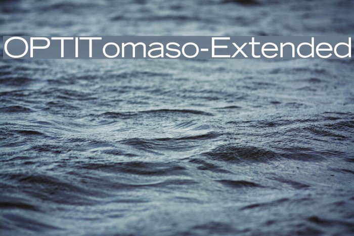 OPTITomaso-Extended Font examples