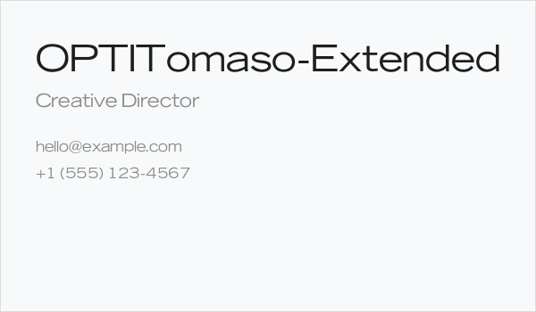 OPTITomaso-Extended Business Card