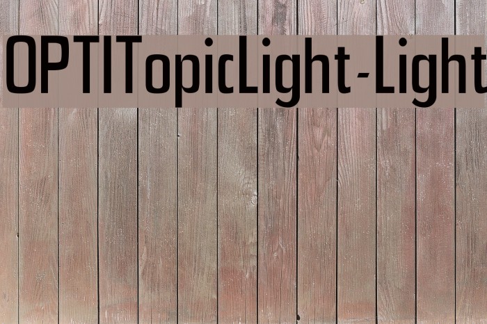OPTITopicLight-Light Font examples