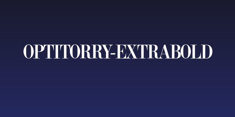 OPTITorry-ExtraBold Social Header