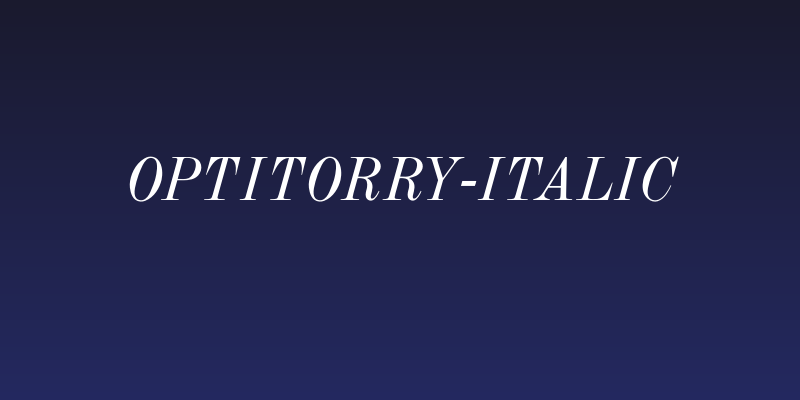OPTITorry-Italic Social Header