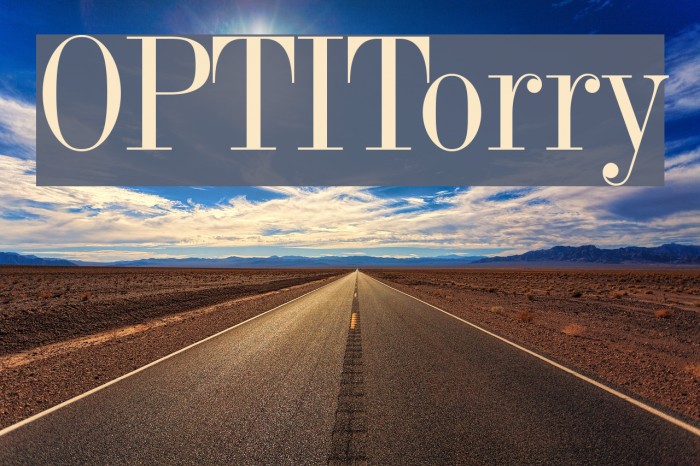 OPTITorry Font examples