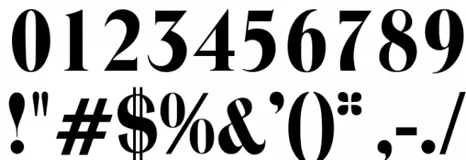 OPTITrimRoman Font OTHER CHARS