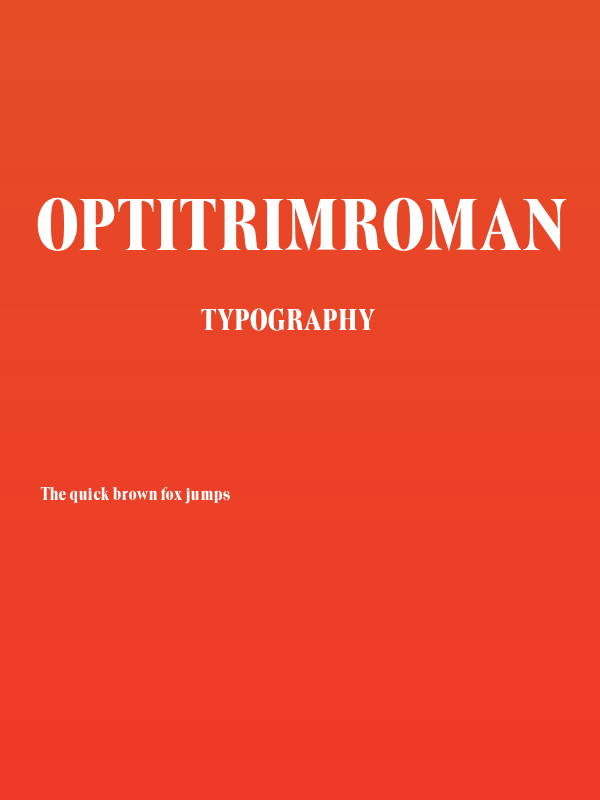 OPTITrimRoman Poster