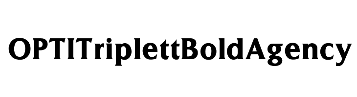 OPTITriplettBoldAgency Font