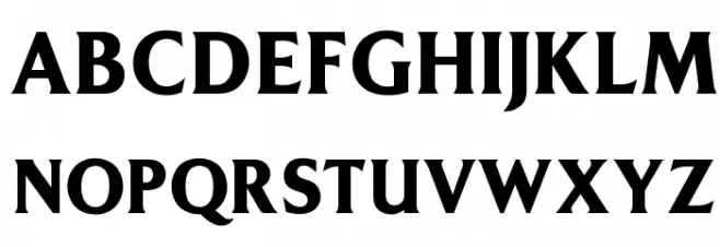OPTITriplettBoldAgency Font Litere mari