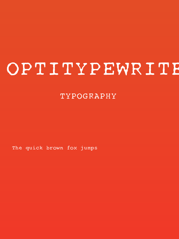 OPTITypewriter-Special Poster