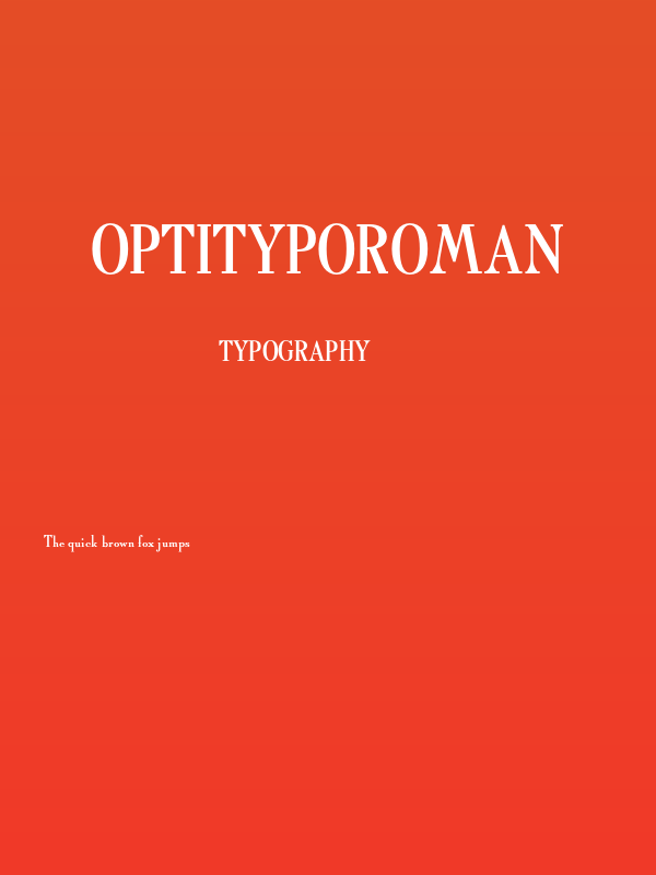 OPTITypoRoman Poster